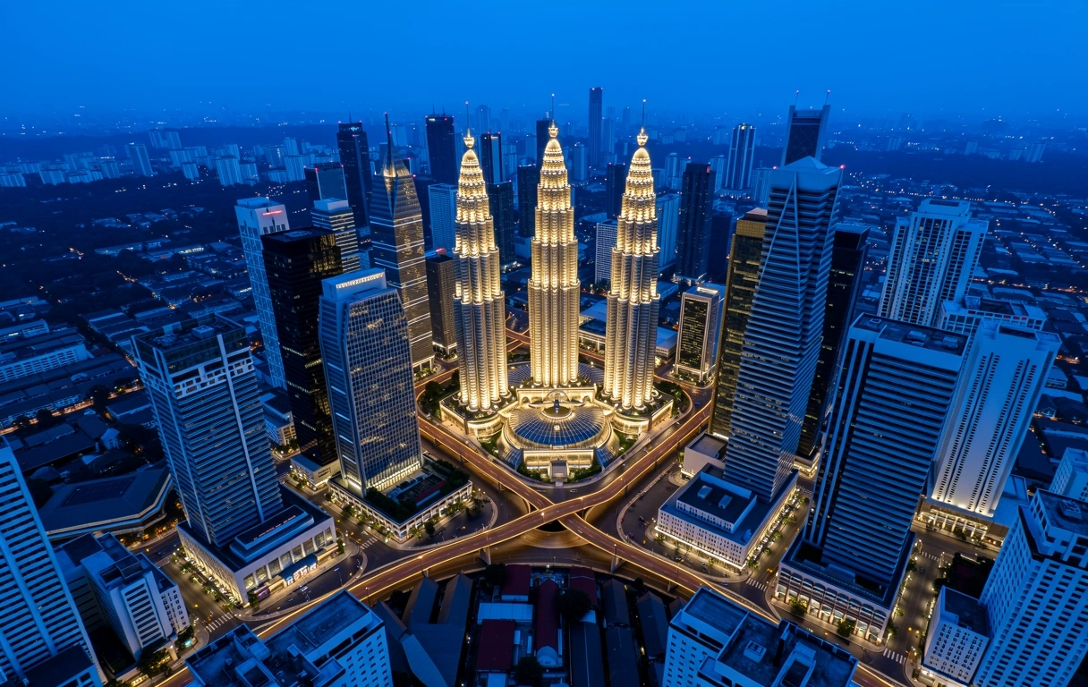 Kuala Lumpur skyline at dusk